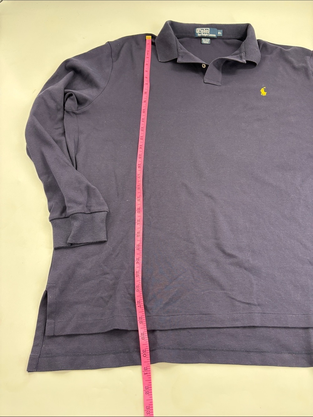 Polo by Ralph Lauren XL Navy long sleeve polo - Picture 4 of 6